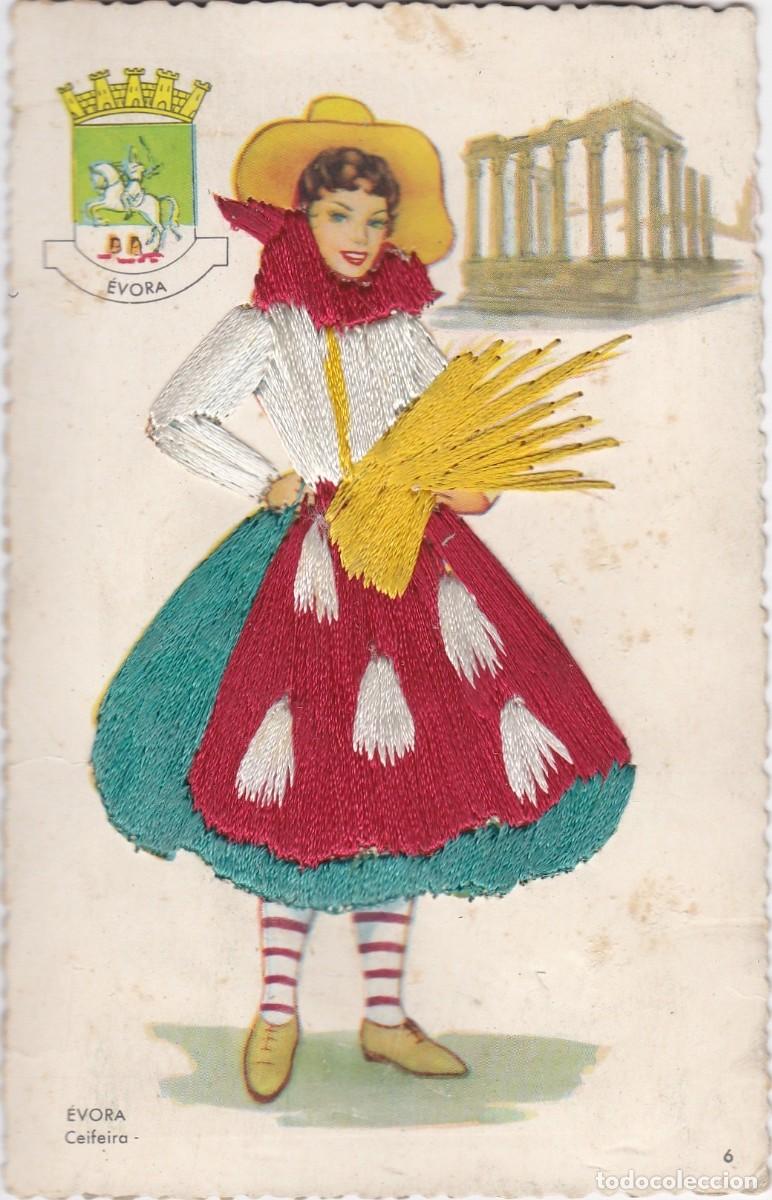 Postales: Portugal - 6 - &Eacute;vora - Ceifeira - Ilustra: Elsi Gumier?- Bordada - Ed. Neconsar - 136x86mm