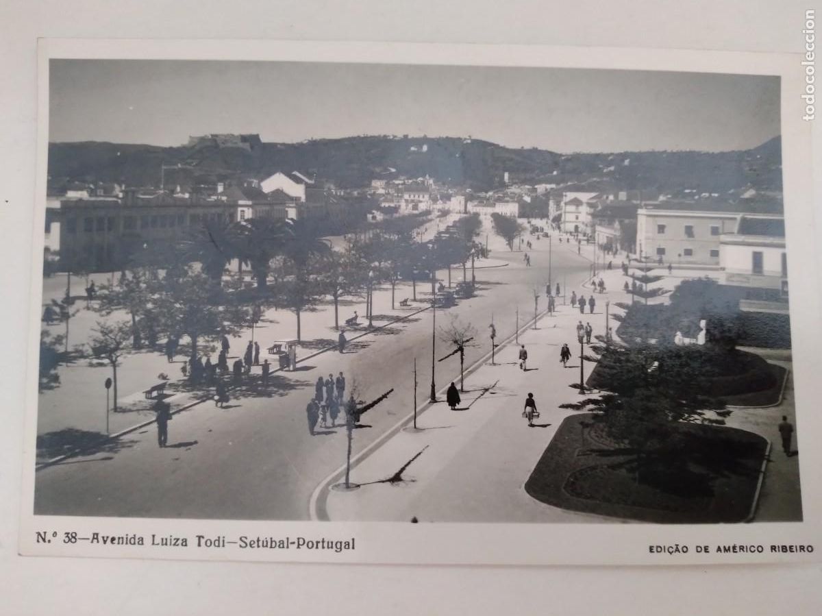 Postkarten: ANTIGUA POSTAL AVENIDA LUIZA TODI SETUBAL PORTUGAL RV 1229