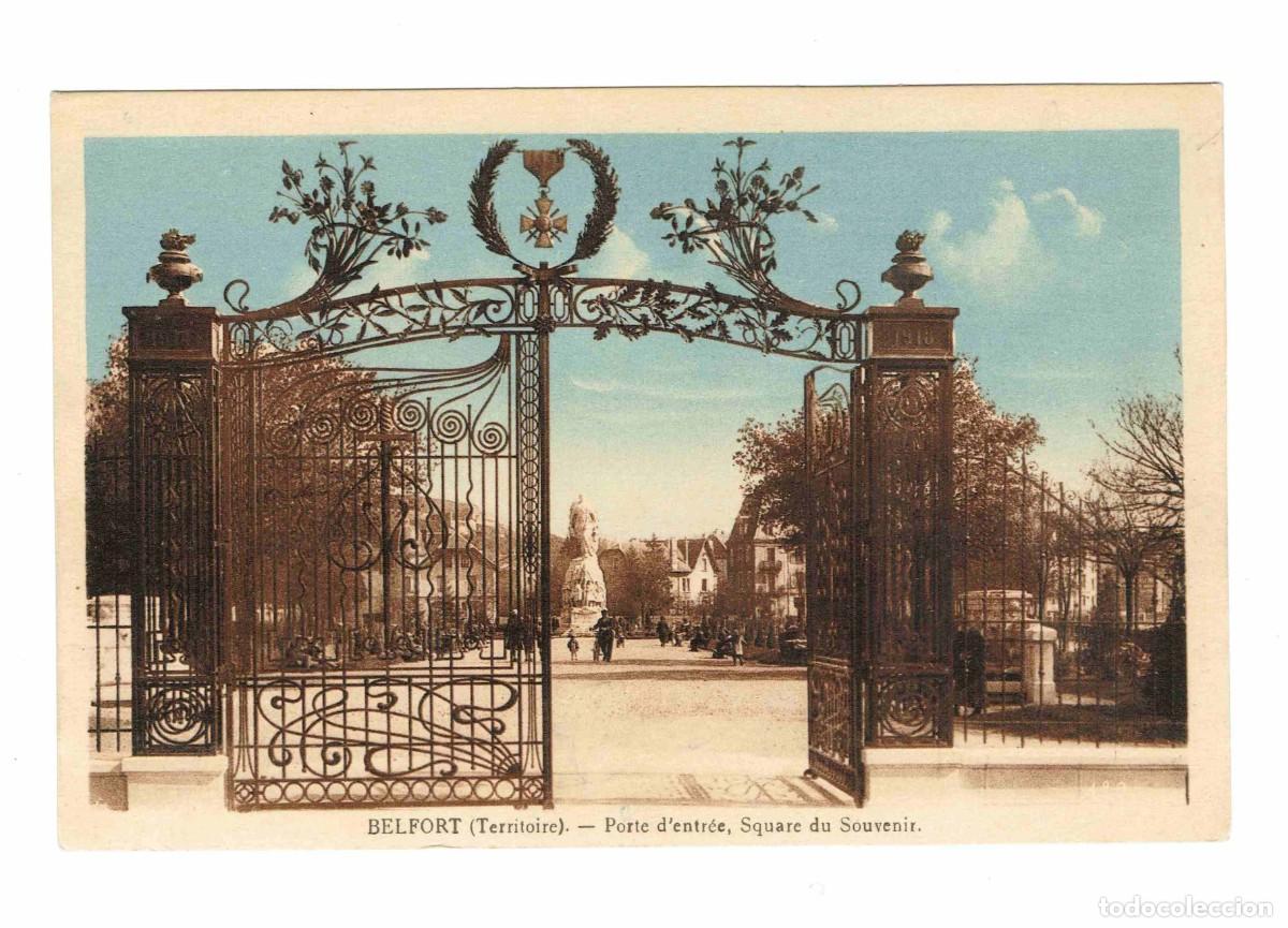 Postales: Belfort - Porte d'entr&eacute;e, Square du Souvenir.
