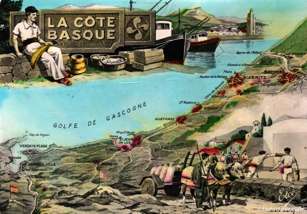 Postales: la costa vasca ed. elc&eacute; francia escrita