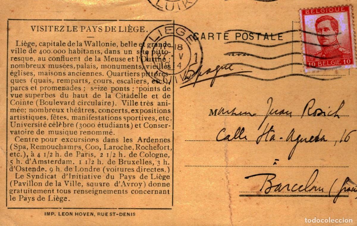 Postales: syndicat d'initiative li&egrave;ge 1914 belgica