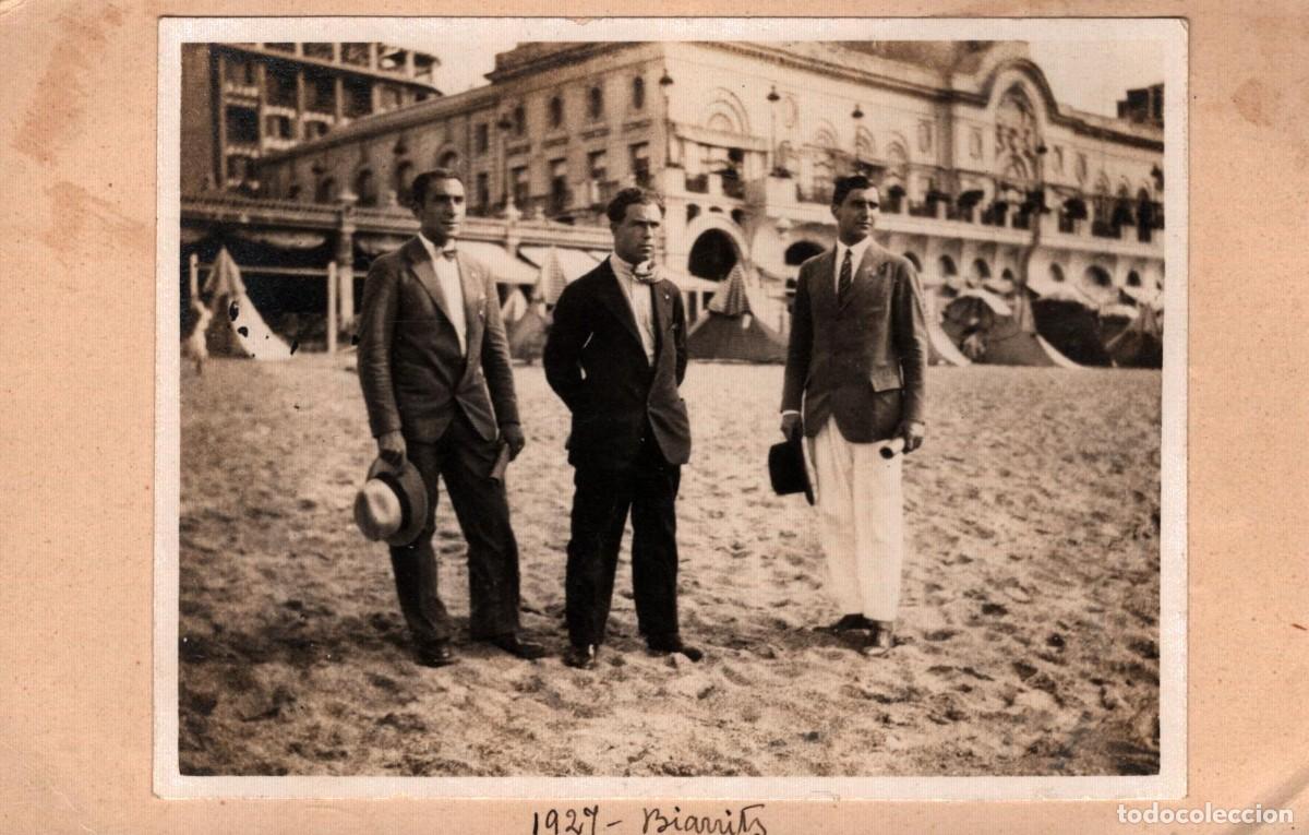 Postales: postal fotogr&aacute;fica 1927 playa de biarritz francia sin circular