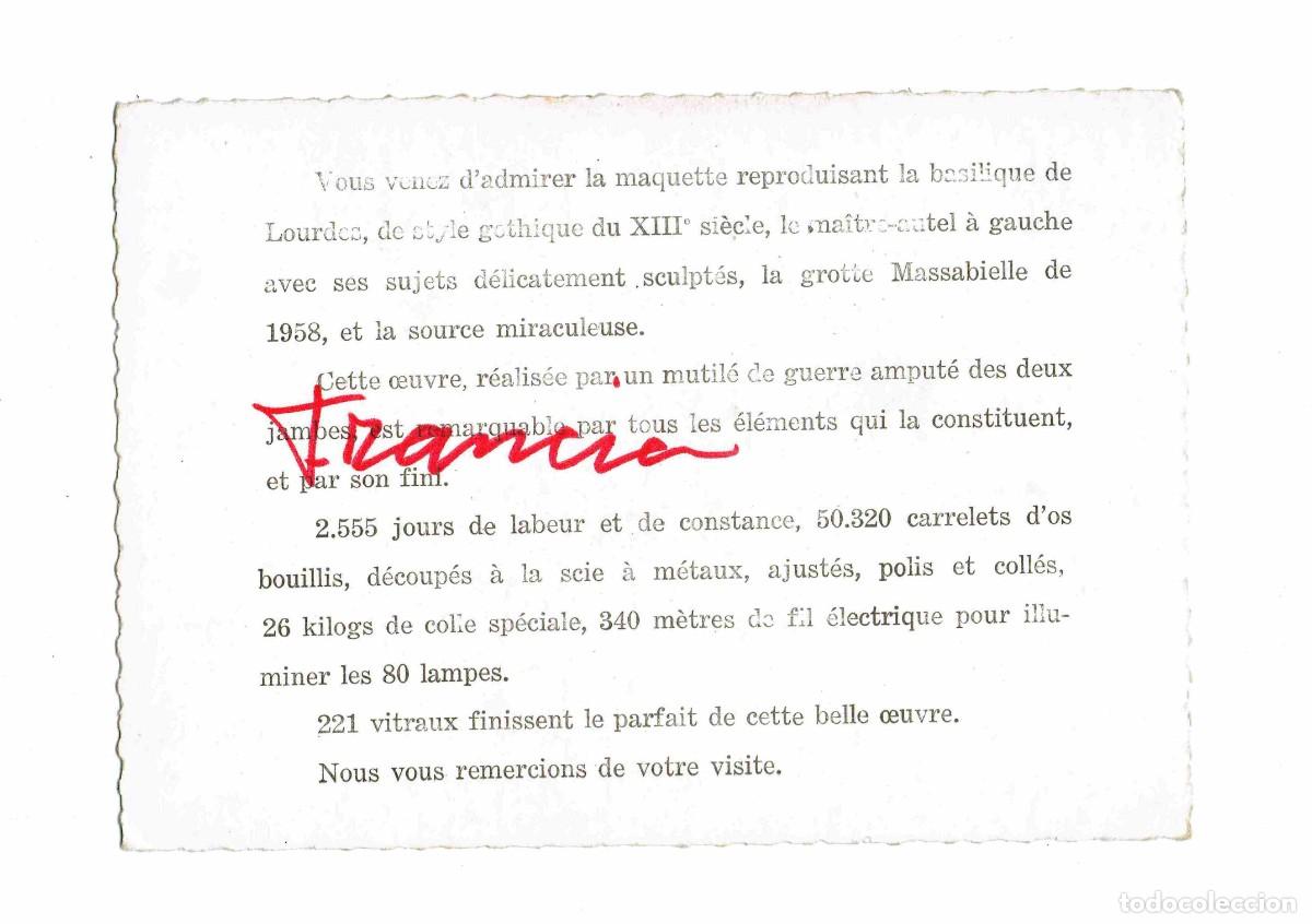 Postales: Carte Postal Lourdes. - Foto 2