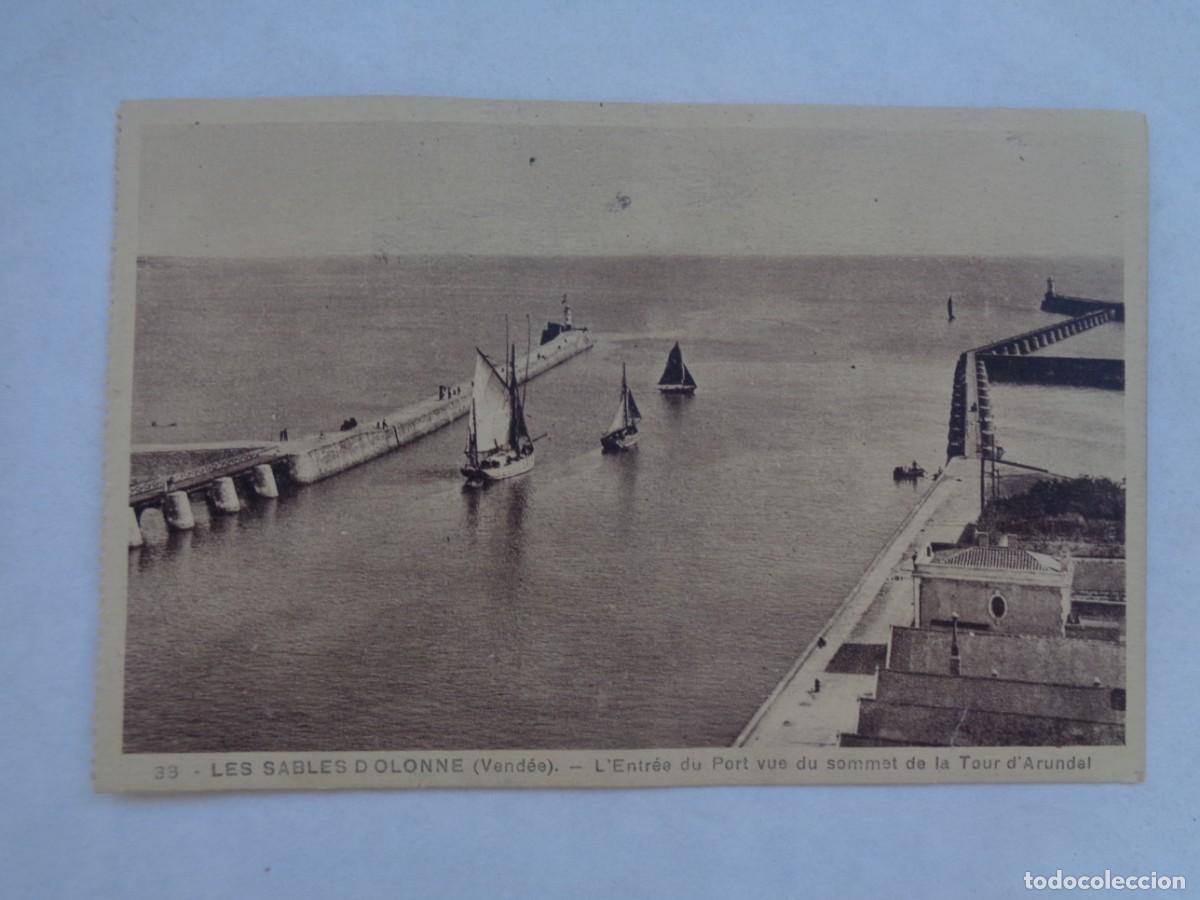Postales: POSTAL DE LES SABLES D&acute;OLONNE ( VENDEE - FRANCIA ): L&acute;ENTRE DU PORT . PRINCIPIOS DE SIGLO