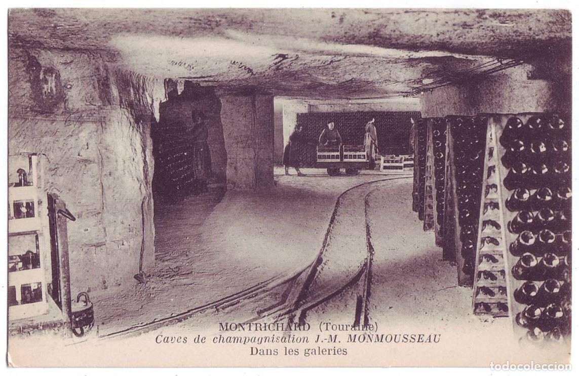 Postales: Francia: Montrichard (Touraine). Caves de Champagnisation J.M. Monmousseau. No circulada (A&ntilde;os 10)