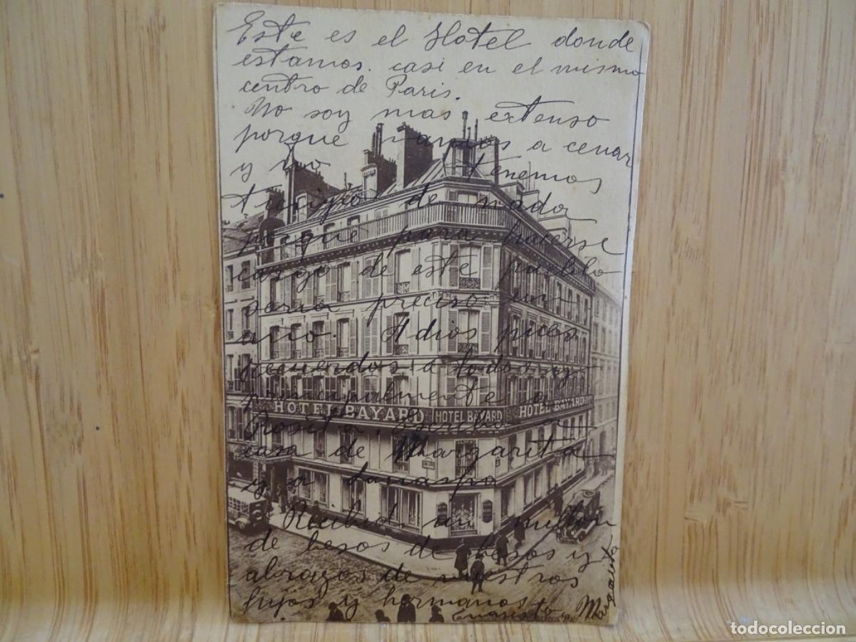 Postales: HOTEL BAYARD PARIS 1928. CRCULADA A TERRASSA.