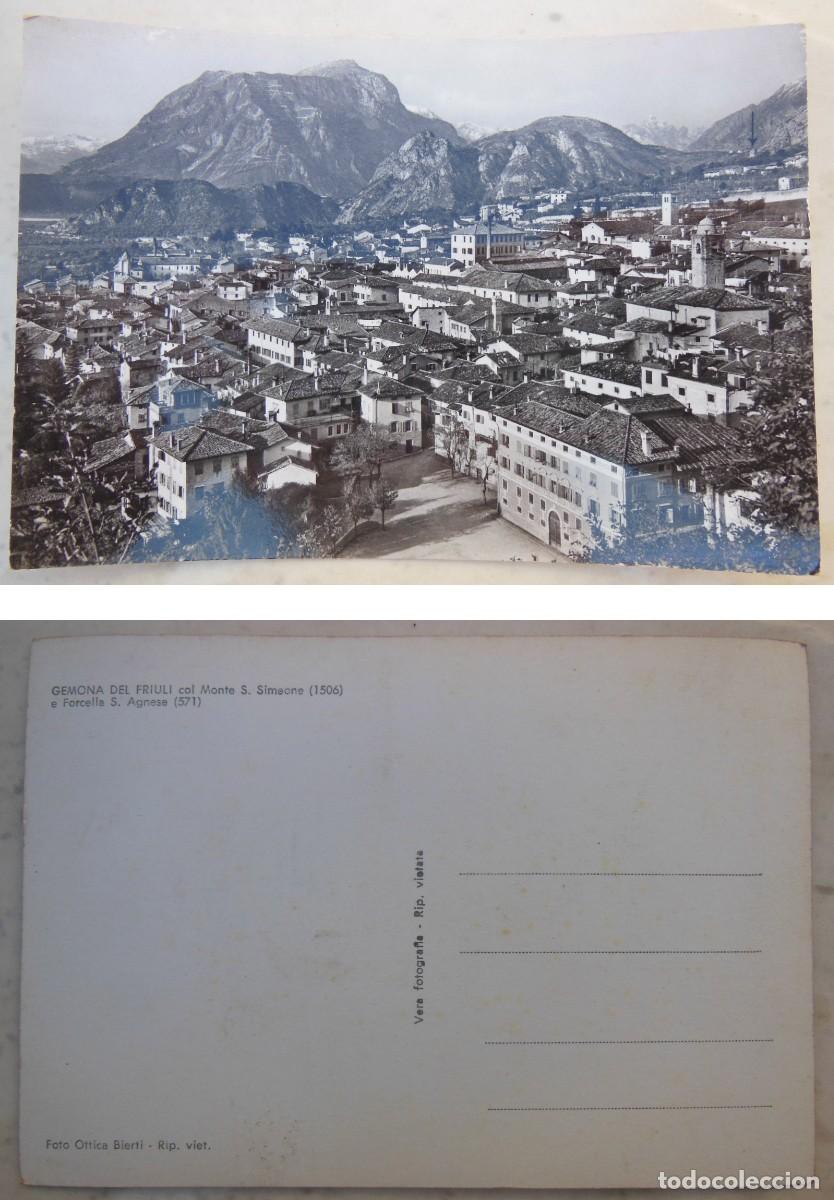Cartoline: Postal Fotogr&aacute;fica : GEMONA DEL FRIULI col Monte S SIMEONE E Forcella S Agnese.