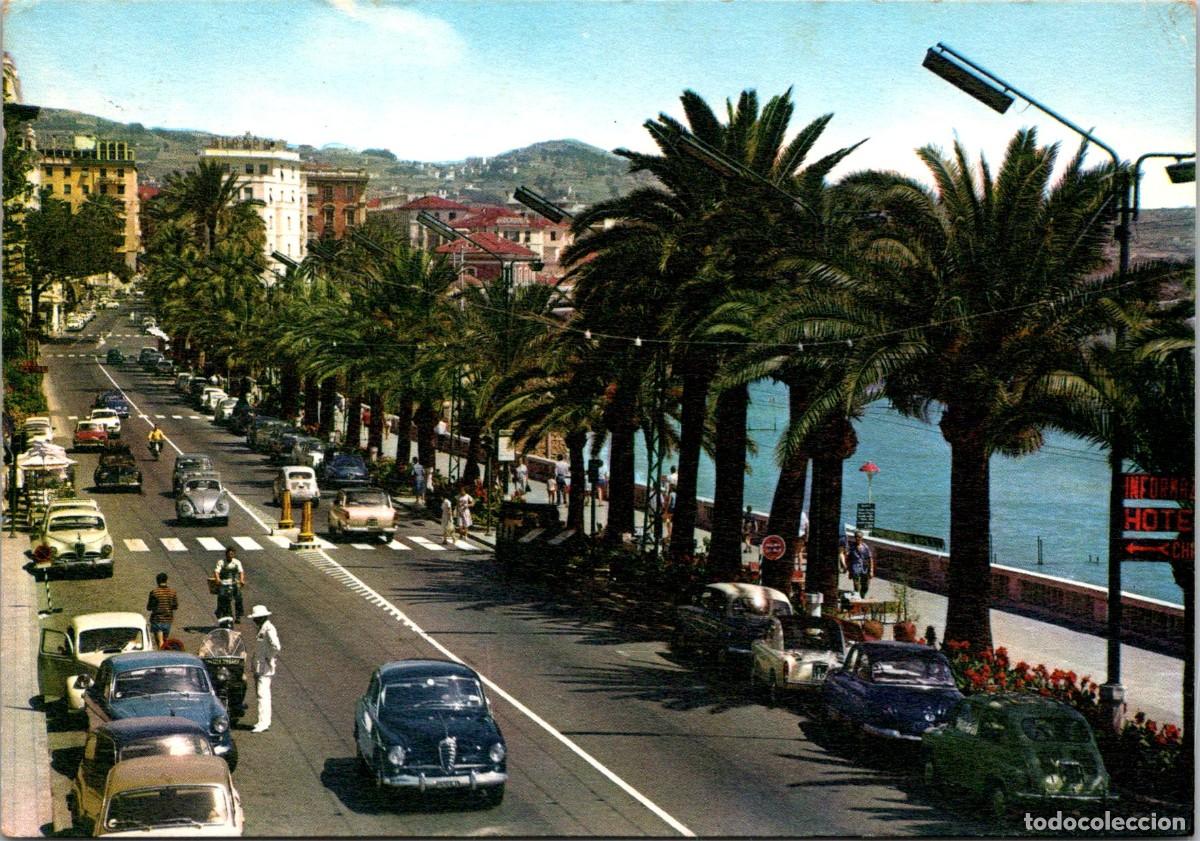 Postales: Italia - Sanremo - Viale Imperatrice - Rivier Vision- 149x104mm - Guardia Urbano con Polic&iacute;a en moto