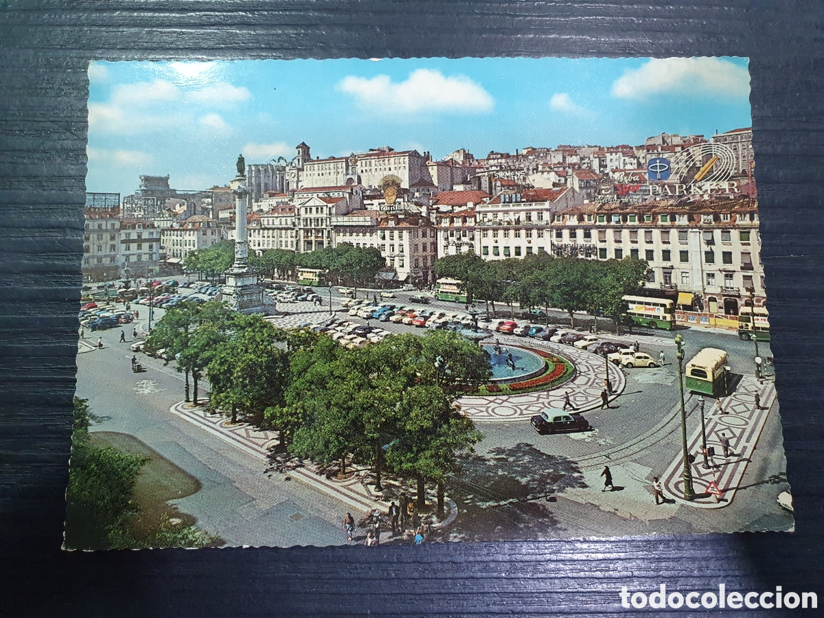 Postales: Lisboa. Pla&ccedil;a do Rossio. (L19) - Foto 1