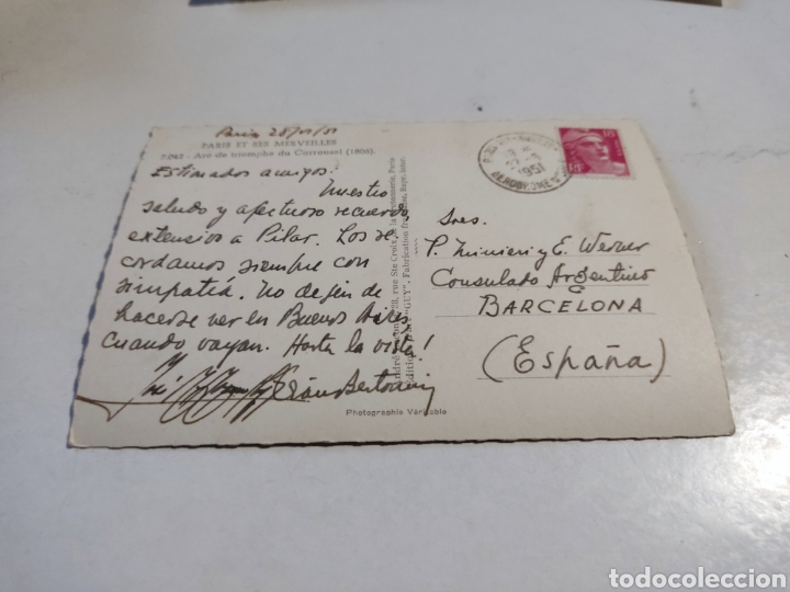 Postales: Postal Paris Arco del triunfo - Foto 2