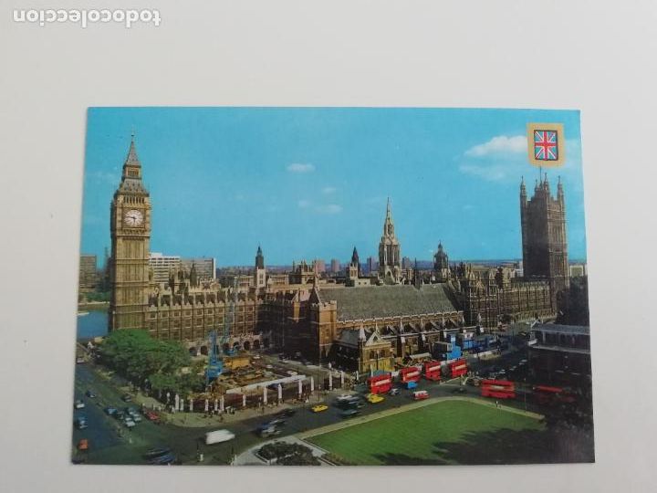 Postales: Postal The Houses of Parliament Big Ben Londres London [Escudo de oro] Editorial Fisa 54