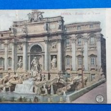 Postales: ANTIGUA POSTAL ITALIA, FONTANA DE TREVI. CIRCULADA EN 1907. SELLOS Y MATASELLOS