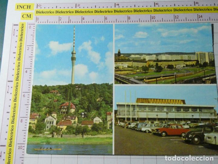 Cartes Postales: POSTAL DE ALEMANIA. DRESDEN FERNSEHTURM WACHWITZ KULTURPALAST. COCHES. 699