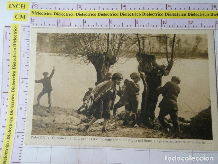 Postcards: ANTIGUA POSTAL DE ITALIA. VALOR CIVILE. NI&Ntilde;OS JUGANDO JUNTO AL RIO. . 135