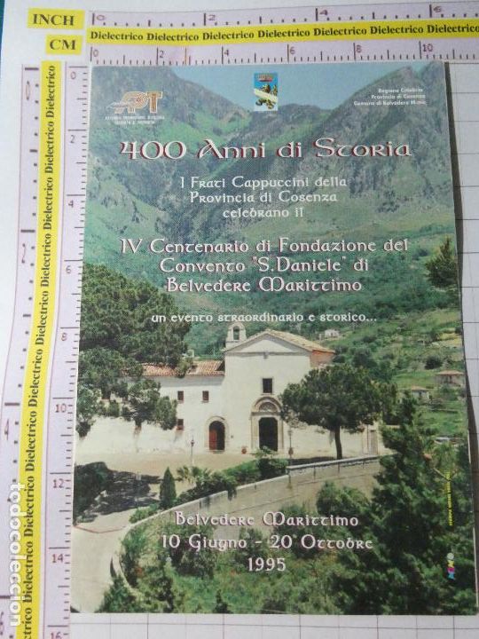 Postais: ANTIGUA POSTAL DE ITALIA. 400 A&Ntilde;OS HISTORIA CONVENTO S. DANIELE DI BELVEDERE MARITTIMO 1995. 140