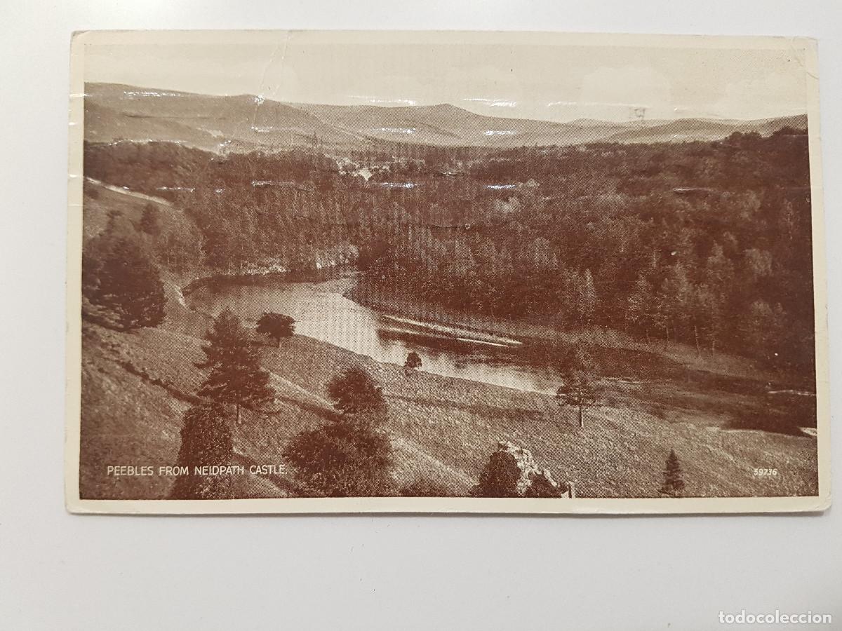 Postales: POSTAL INGLATERRA PEEBLES FROM NEIDPATH CASTLE - Foto 1