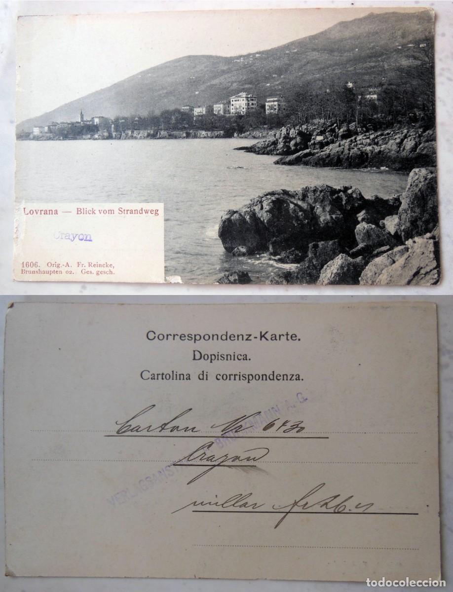 Postais: LOVRANA - Blick vom Strandweg. CROACIA. 1606 Orig A. Fr Reincke