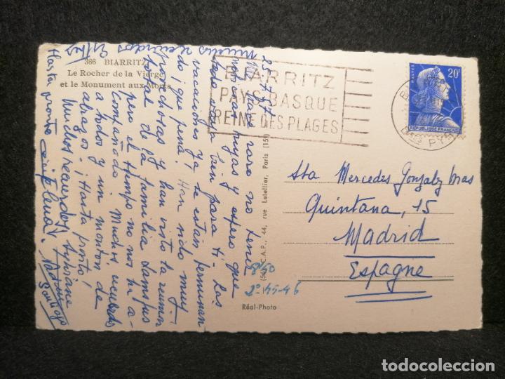 Postales: POSTAL BIARRITZ MONUMENT 366 CAP - Foto 2
