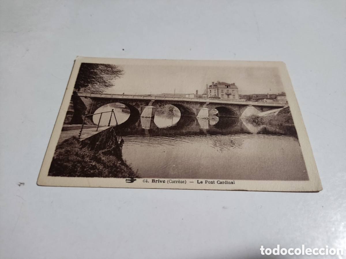 Postales: Postal antigua Brive puente cardinal - Foto 1