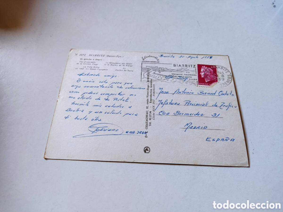 Postales: Postal Biarritz - Foto 2