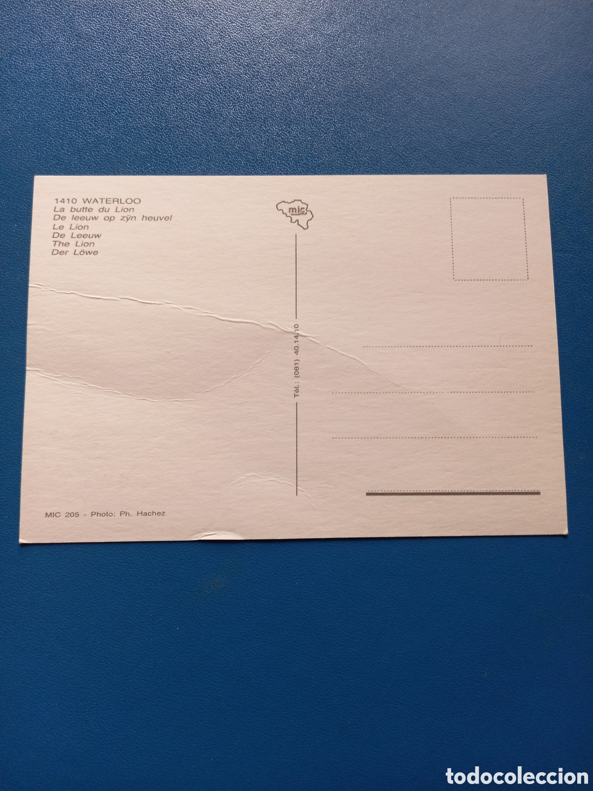 Postales: POSTAL WATERLOO. LE LION. SIN CIRCULAR - Foto 2