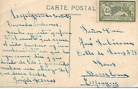 Postales: PERPIGNAN - 16. LA LOGE - CIRCULADA 1924 - Foto 2