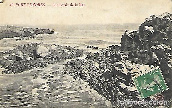 Postales: PORT-VENDRES - 40. LES BORDS DE LA MER - CIRCULADA 1909