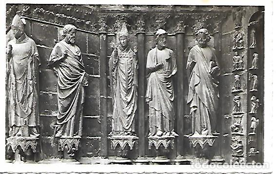 Cartoline: CATH&Eacute;DRALE DE REIMS - EBRASEMENT NORD DU PORCHE SUD DU GRAND PORTAIL