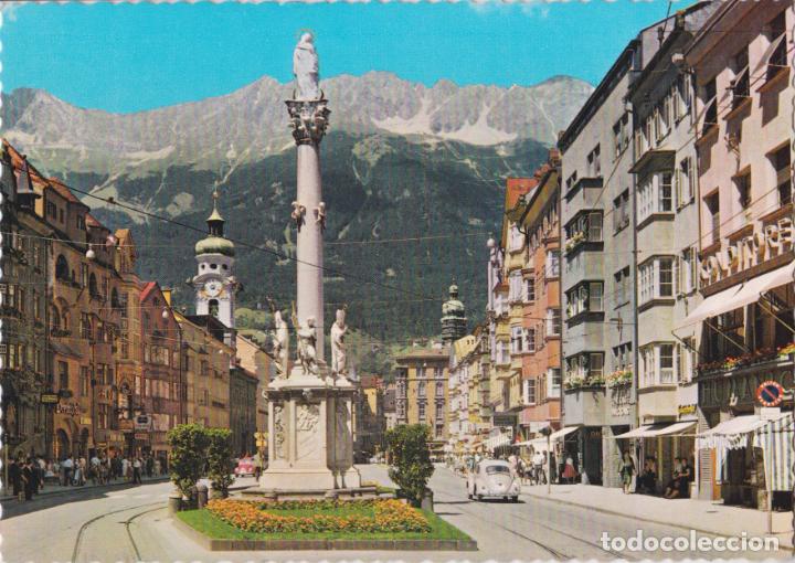 Postkarten: AUSTRIA, INNSBRUCK, La calle Maria Theresien &ndash; ALPINA 32 &ndash; S/C