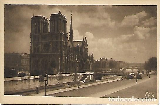 Cartoline: LES PETITS TABLEAUX DE PARIS - NOTRE-DAME ET LA SEINE - CIRCULADA 1930