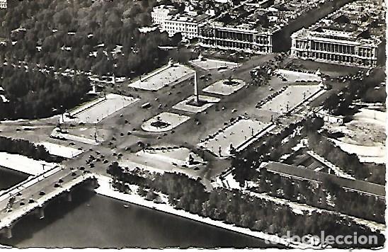 Postales: PARIS - 60. VUE A&Eacute;RIENNE. LA PLACE DE LA CONCORDE - CIRCULADA 1956
