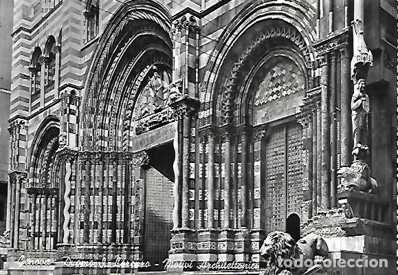 Postales: GENOVA - DUOMO S. LORENZO E MOTIVI ARCHITETTINICI - SIN CIRCULAR