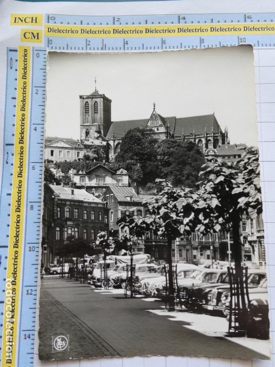 Cartoline: POSTAL DE B&Eacute;LGICA. LIEJA LIEGE BOULEVARD DE LA SAUVENIERE ET L'EGLISE ST MARTIN COCHES. 673
