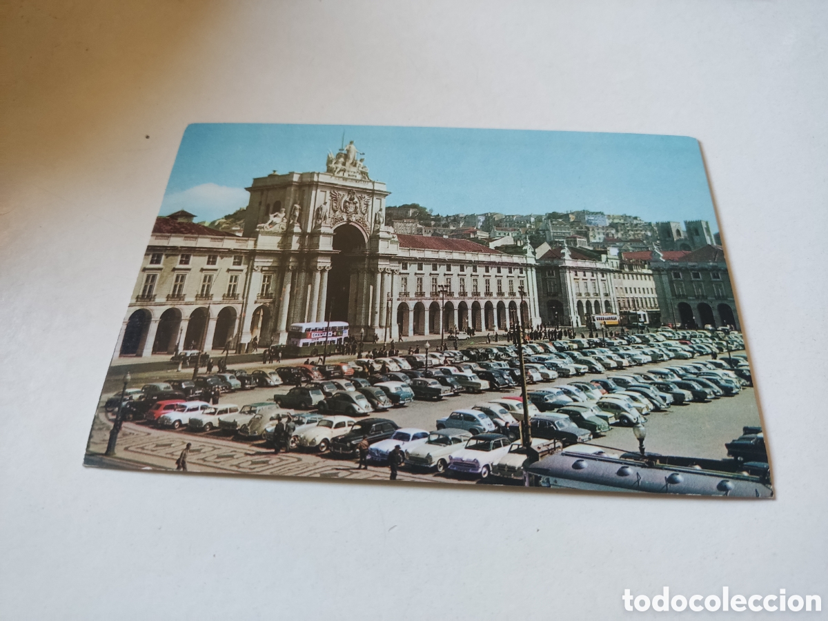 Postales: Postal Lisboa coches de &eacute;poca - Foto 1