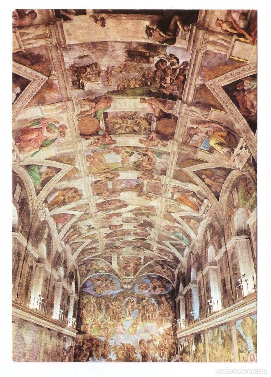 Cartoline: CIUDAD DEL VATICANO &bull; CAPELLA SISTINA - PARTICOLARE DELLA VOLTA (MICHELANGELO)