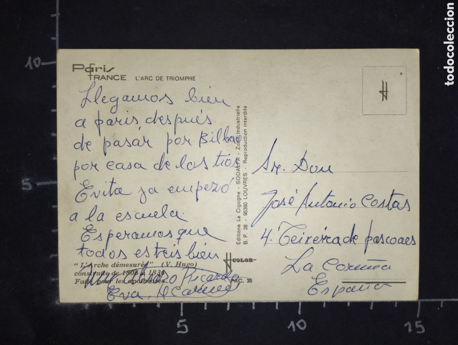 Postales: POSTAL. FRANCIA - LARC DE TRIOMPHE. PAR&Iacute;S - Foto 2