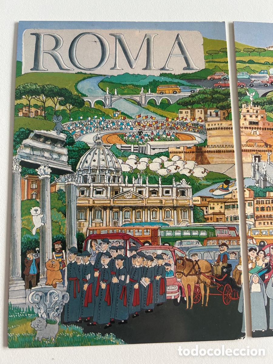 Postales: 5 POSTALES SIN CIRCULAR DE ROMA 1990 - Foto 2