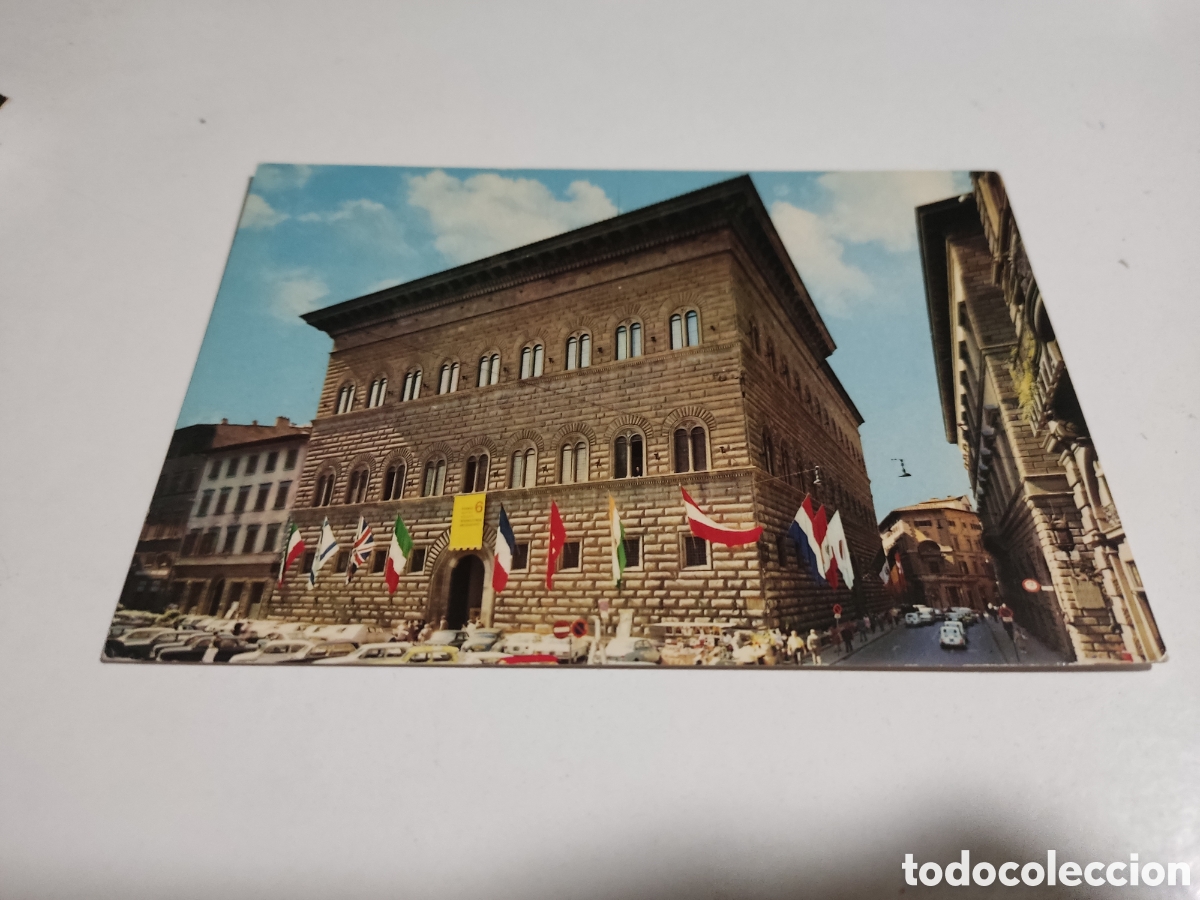 Postales: Postal Firenze palacio,banderas - Foto 1