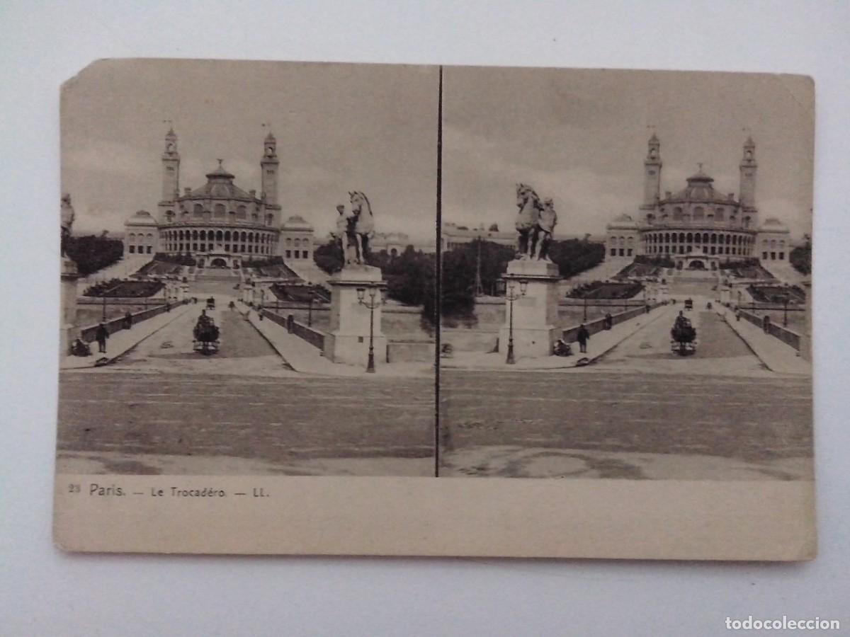 Postcards: POSTAL ESTEREOSCOPICA LE TROCADERO PARIS