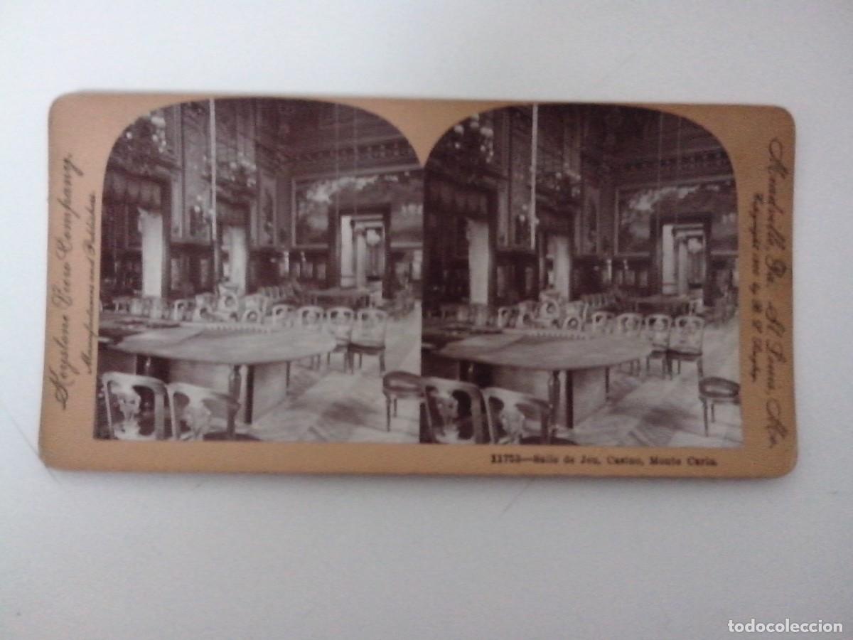 Postcards: POSTAL ESTEREOSCOPICA KEYSTONE VIEW COMPANY SALA DE JUEGOS DEL CASINO DE MONTE CARLO