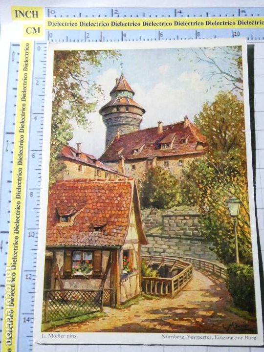 Postais: POSTAL DE ALEMANIA. NUREMBERG N&Uuml;RNBERG. VESTNERTOR EINGANG ZUR BURG 989