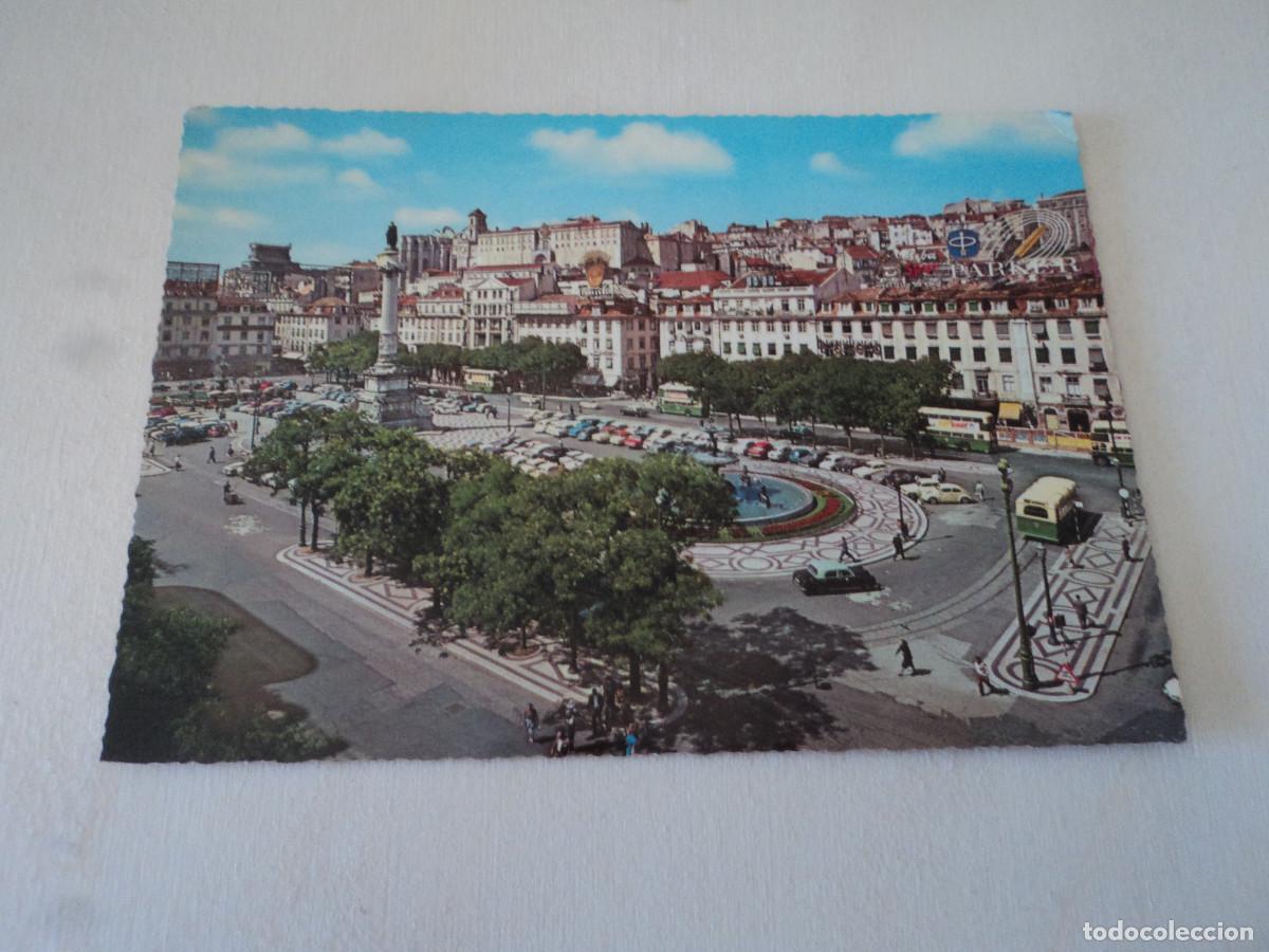 Postales: lisboa, pra&ccedil;a do rossio, circulada 1969 - Foto 1