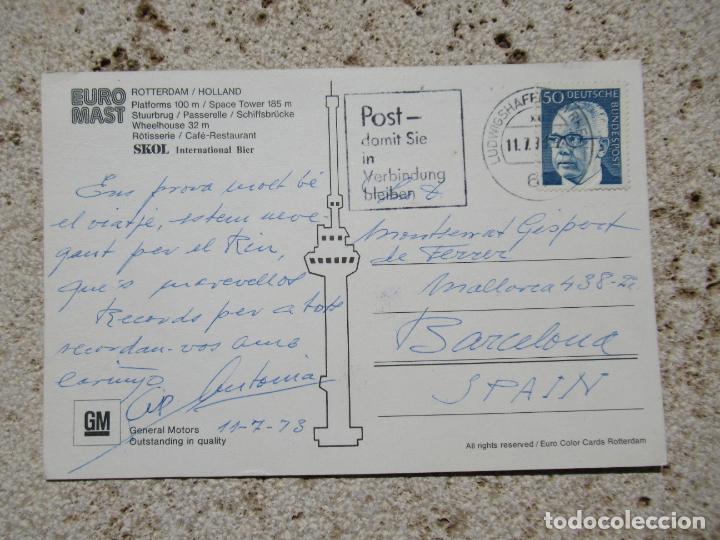 Postales: Rotterdam (Holanda) - Platforms / Space Tower - Circulada en 1973 - Foto 2