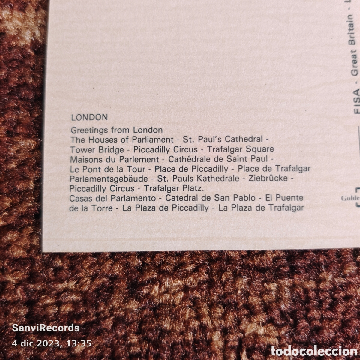 Postales: POSTAL: LONDON (INGLATERRA) - Foto 2