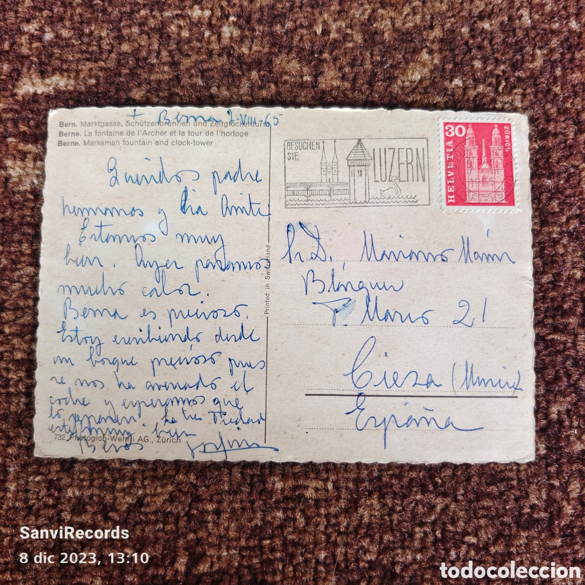 Postales: POSTAL: BERN (SUIZA) - Foto 3