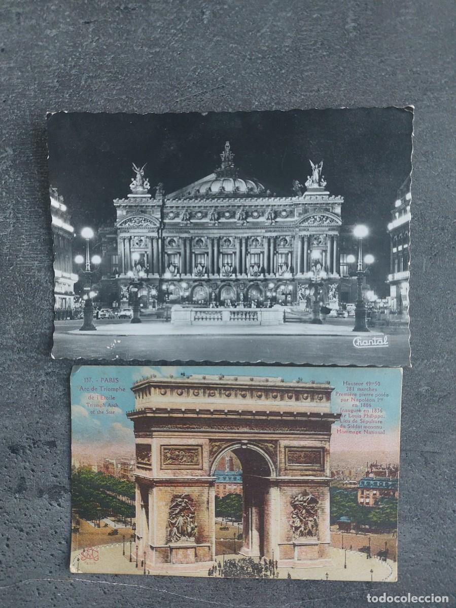 Postales: Dos postales antiguas de Paris