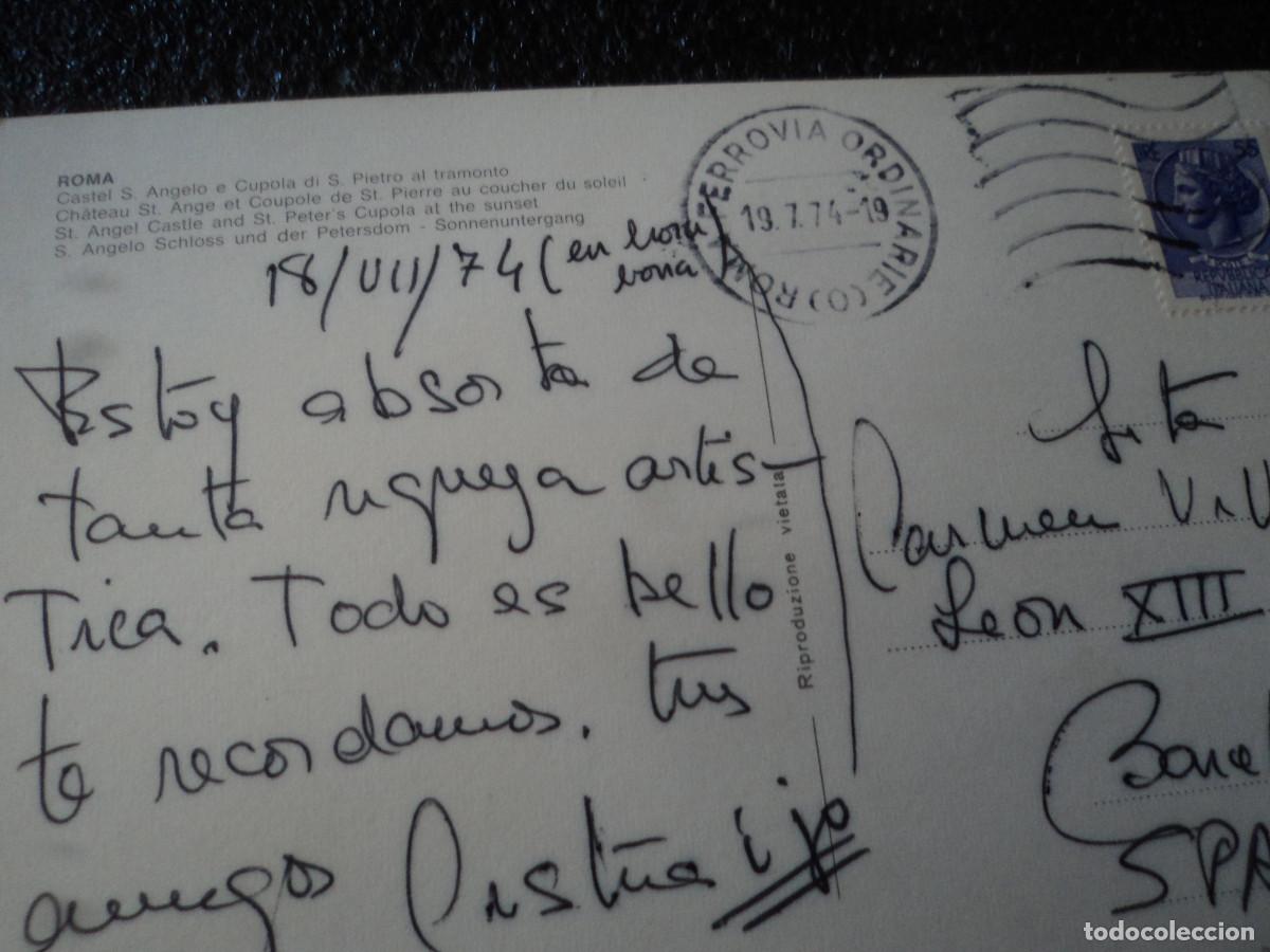 Postales: roma castell de st. angelo, circulada - Foto 2