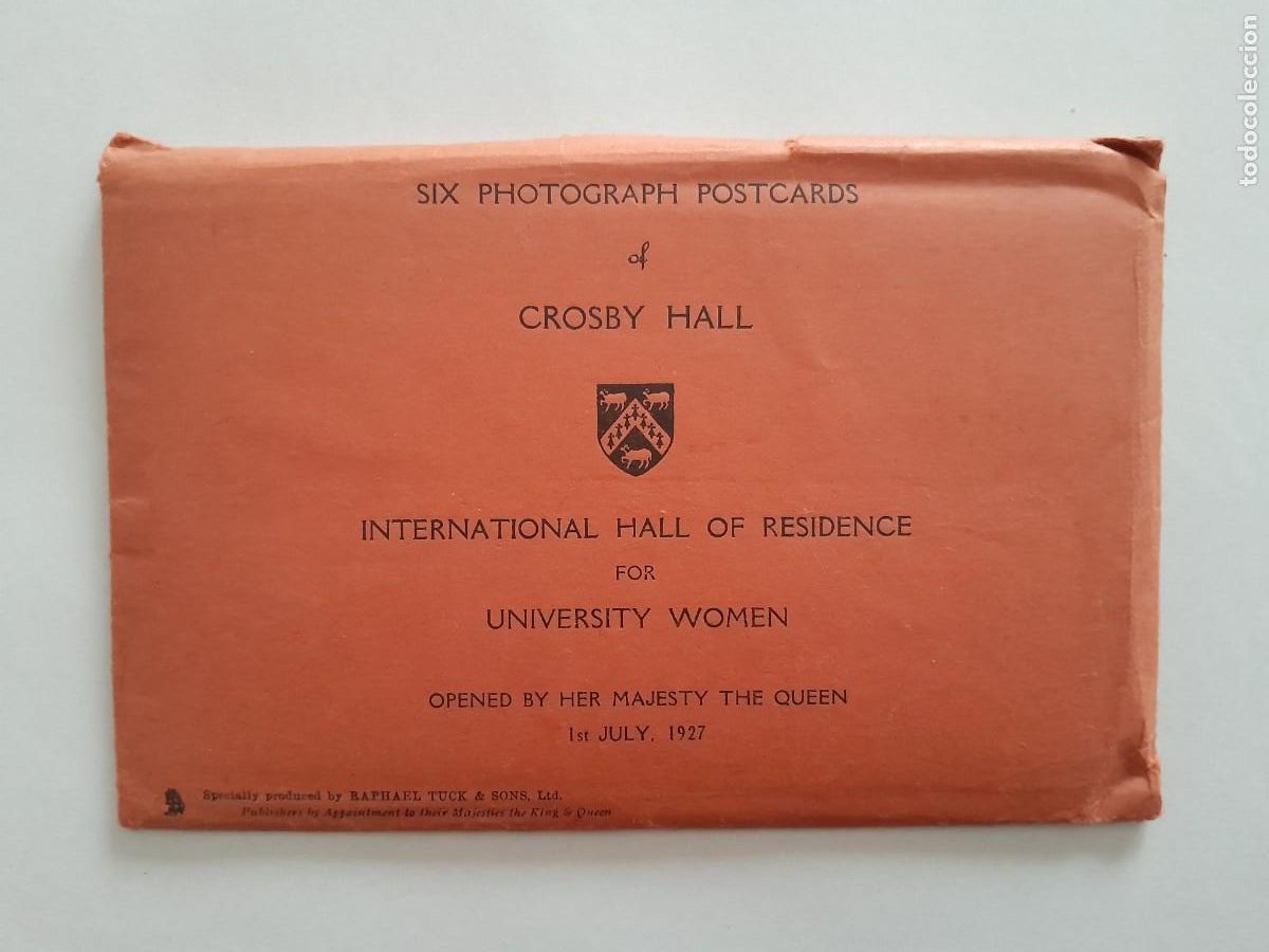 Postais: 6 POSTALES FOTOGRAFICAS CROSBY HALL CHELSEA UNIVERSIDAD INTERNACIONAL RESIDENCIA MUJERES 1927 RV1752