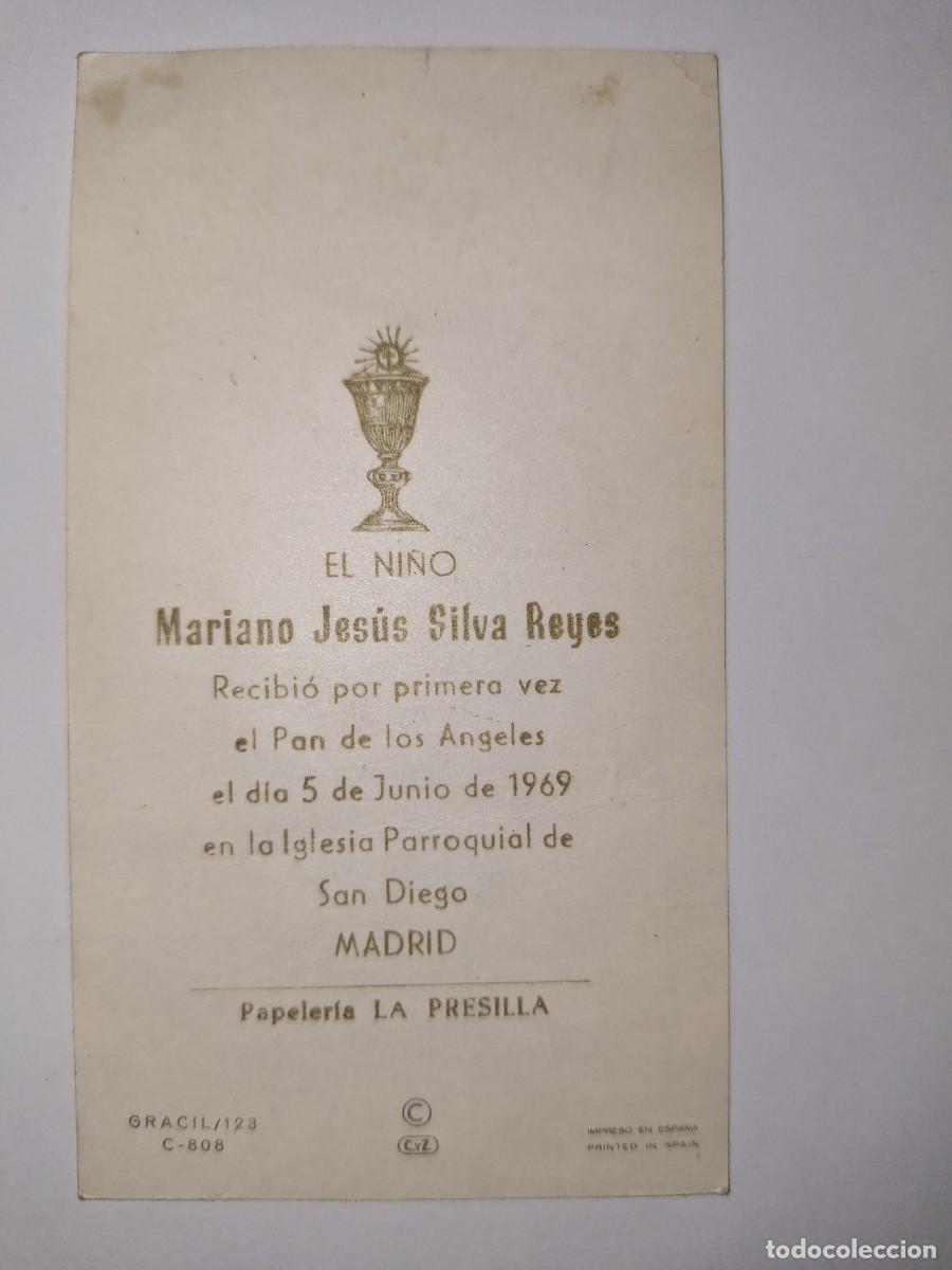 Postales: RECORDATORIO PRIMERA COMUNI&Oacute;N, A&Ntilde;O 1969. MADRID. - Foto 2