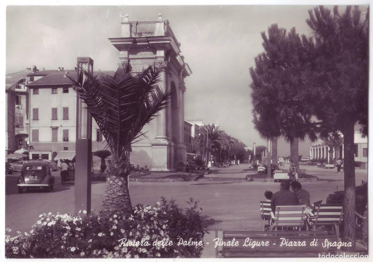 Postales: Italia: Finale Ligure. Piazza di Spagna. Ed. Testa Maria Angela. No circulada (A&ntilde;os 60)